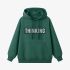 Dark Green Letters Print Hoodie GM8812-116