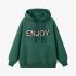 Dark Green Letters Print Hoodie GM8812-120