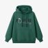 Dark Green Letters Print Hoodie GM8812-123