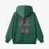 Dark Green Numbers Print Hoodie GM8812-125