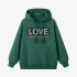 Dark Green Letters Print Hoodie GM8812-126