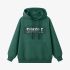 Dark Green Letters Print Hoodie GM8812-127