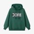 Dark Green Letters Print Hoodie GM8812-131