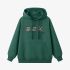 Dark Green Letters Print Hoodie GM8812-134