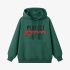 Dark Green Letters Print Hoodie GM8812-149