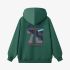 Dark Green Numbers Print Hoodie GM8812-151