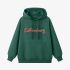 Dark Green Letters Print Hoodie GM8812-153