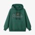 Dark Green Letters Print Hoodie GM8812-154