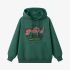 Dark Green Letters Print Hoodie GM8812-155