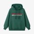 Dark Green Letters Print Hoodie GM8812-160