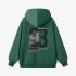 Dark Green Numbers Print Hoodie GM8812-164