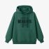 Dark Green Letters Print Hoodie GM8812-165