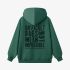 Dark Green Letters Print Hoodie GM8812-166