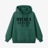 Dark Green Letters Print Hoodie GM8812-168