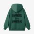 Dark Green Letters Print Hoodie GM8812-172