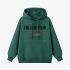 Dark Green Letters Print Hoodie GM8812-174