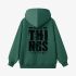 Dark Green Letters Print Hoodie GM8812-176