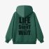 Dark Green Letters Print Hoodie GM8812-177