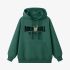 Dark Green Letters Print Hoodie GM8812-178