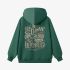 Letter Graphic Dark Green Hoodie GM8812-181