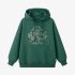 Dark Green Letter Graphic Hoodie GM8812-191