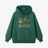 Dark Green Letter Graphic Hoodie GM8812-193