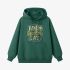 Dark Green Letter Graphic Hoodie GM8812-194