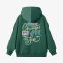 Dark Green Letter Graphic Hoodie GM8812-197