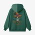 Dark Green Skeletons Graphic Hoodie GM8812-202