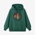 Dark Green Skeletons Graphic Hoodie GM8812-207