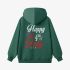 Dark Green Letter Graphic Hoodie GM8812-213