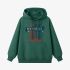 Dark Green Letter Graphic Hoodie GM8812-217