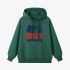 Dark Green Letter Graphic Hoodie GM8812-219