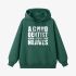 Dark Green Letter Graphic Hoodie GM8812-223