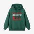 Dark Green Letter Graphic Hoodie GM8812-226