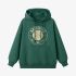 Dark Green Letter Graphic Hoodie GM8812-227