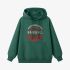 Dark Green Letter Graphic Hoodie GM8812-228