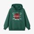 Dark Green Letter Graphic Hoodie GM8812-234