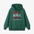 Dark Green Letter Graphic Hoodie GM8812-235