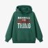 Dark Green Letter Graphic Hoodie GM8812-236