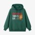 Dark Green Letter Graphic Hoodie GM8812-237