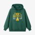 Dark Green Letter Graphic Hoodie GM8812-238