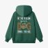 Dark Green Letter Graphic Hoodie GM8812-241