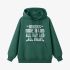 Dark Green Letter Graphic Hoodie GM8812-243