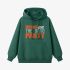 Dark Green Letter Graphic Hoodie GM8812-245