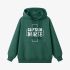 Dark Green Letter Graphic Hoodie GM8812-247