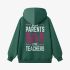 Dark Green Letter Graphic Hoodie GM8812-251