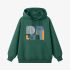 Elephant Geometric Graphic Dark Green Hoodie GM8812-255