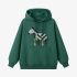 Zebra Geometric Graphic Dark Green Hoodie GM8812-257