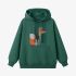 Fox Geometric Graphic Dark Green Hoodie GM8812-258